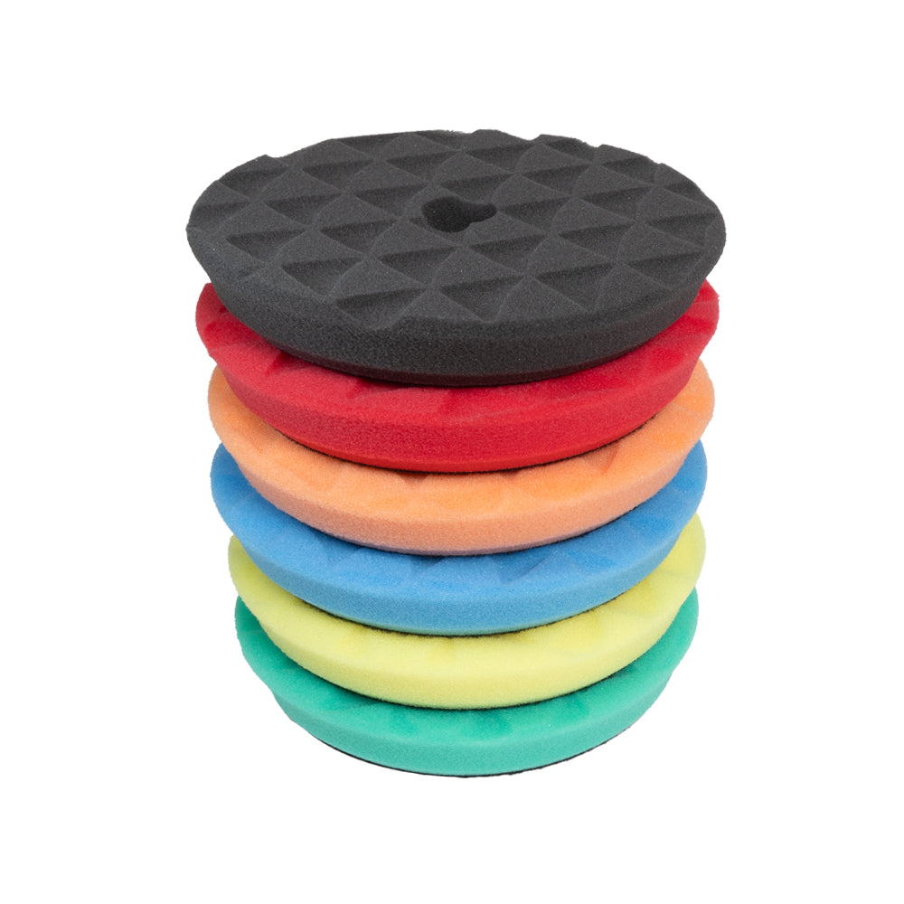 ShineMate Pad Stack of foam cutting, polishing and finishing pads