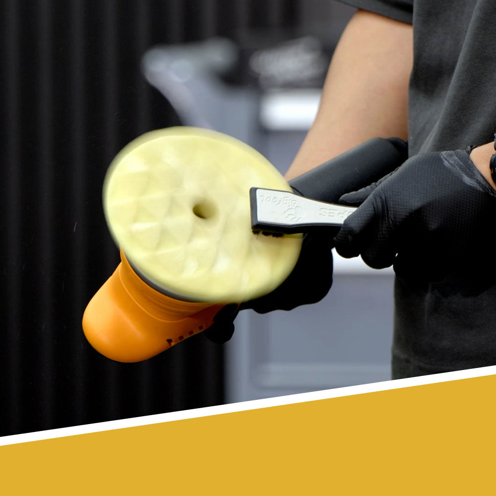 Cleaning A ShineMate Pad with bigfootbrush