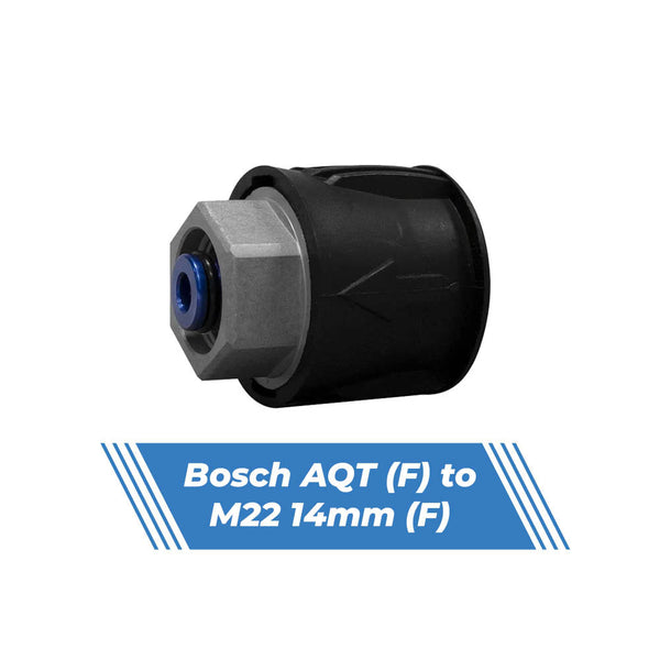 Aquatouch Bosch AQT (F) to M22 14mm (F) brass adaptor (AQC133), connects to the stock Bosch Aquatak hose