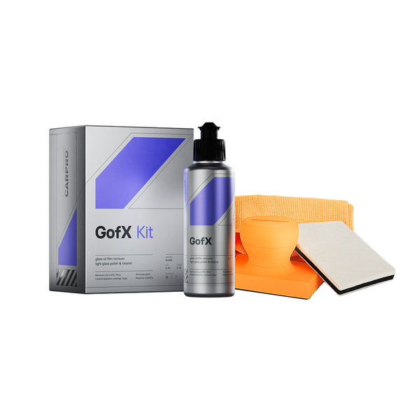 CARPRO GofX 150 mL kit with BUFF applicator handle, glass pad and terry microfiber towel
