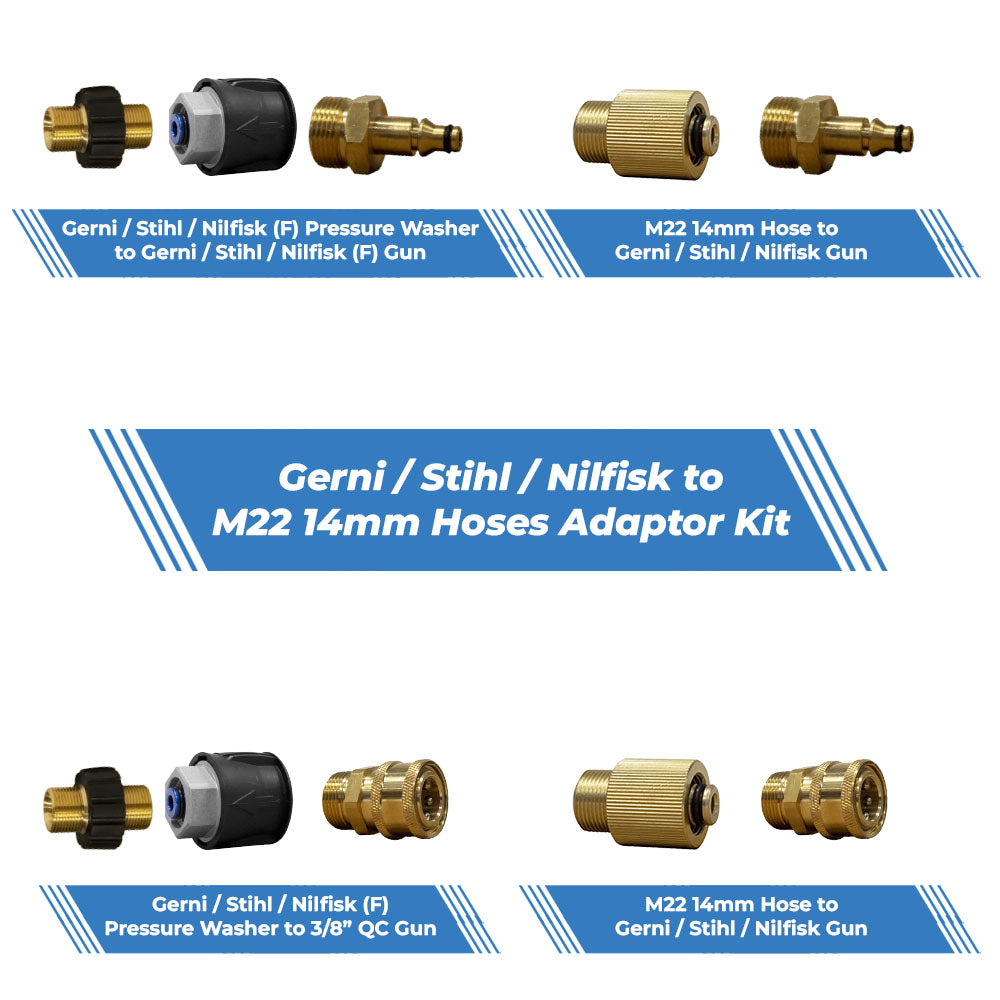 Waxit Pressure Washer Hose Fitting Kit | Gerni / Stihl / Nilfisk