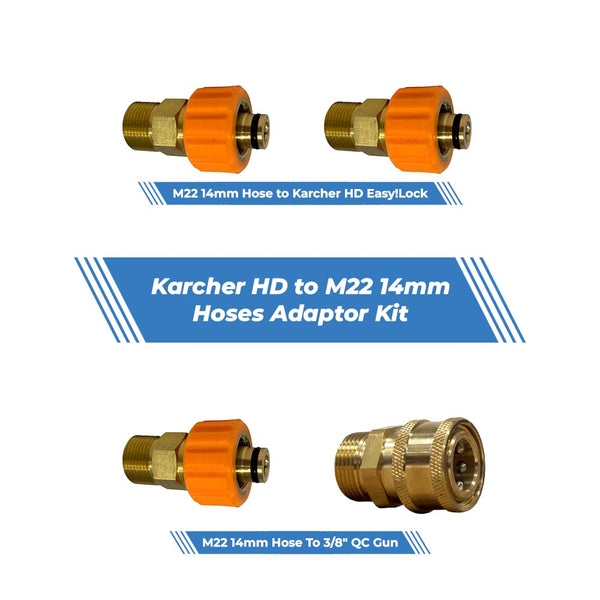 Karcher HD Easy!Lock hose fitting kit brass adaptors