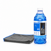 Waxit Glass Cleaning Kit with MIRCH Apollo Gaze glass cleaner and Aquatouch COLONEL glass cloths