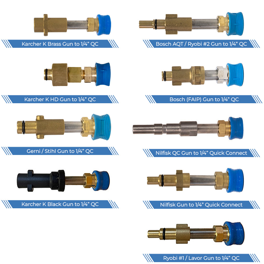 Nlife Solid Brass Snow Foam Cannon Adaptor – Fits Ryobi, Karcher K, Bosch & More! Quick Connector For Pressure Washer