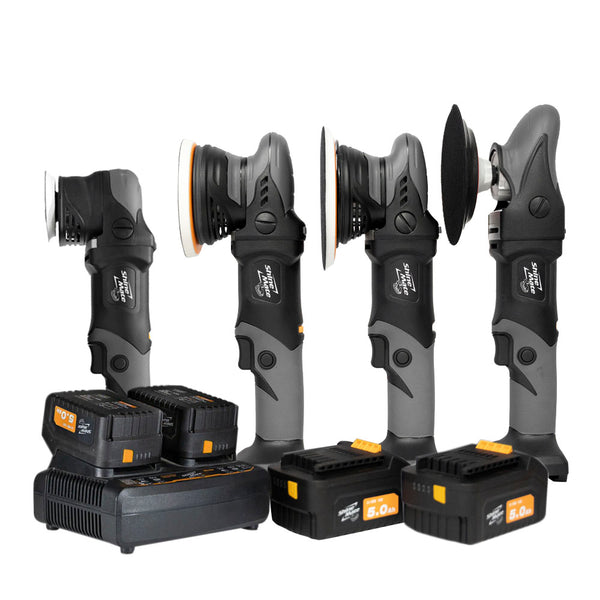 Waxit Complete Cordless Car Polisher Kit with four ShineMate polishers