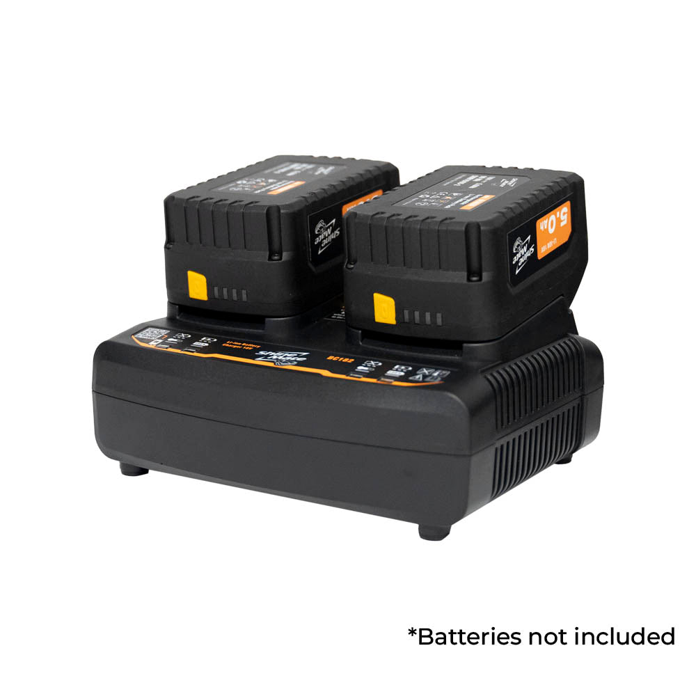 ShineMate BC182 dual charger with 18V batteries