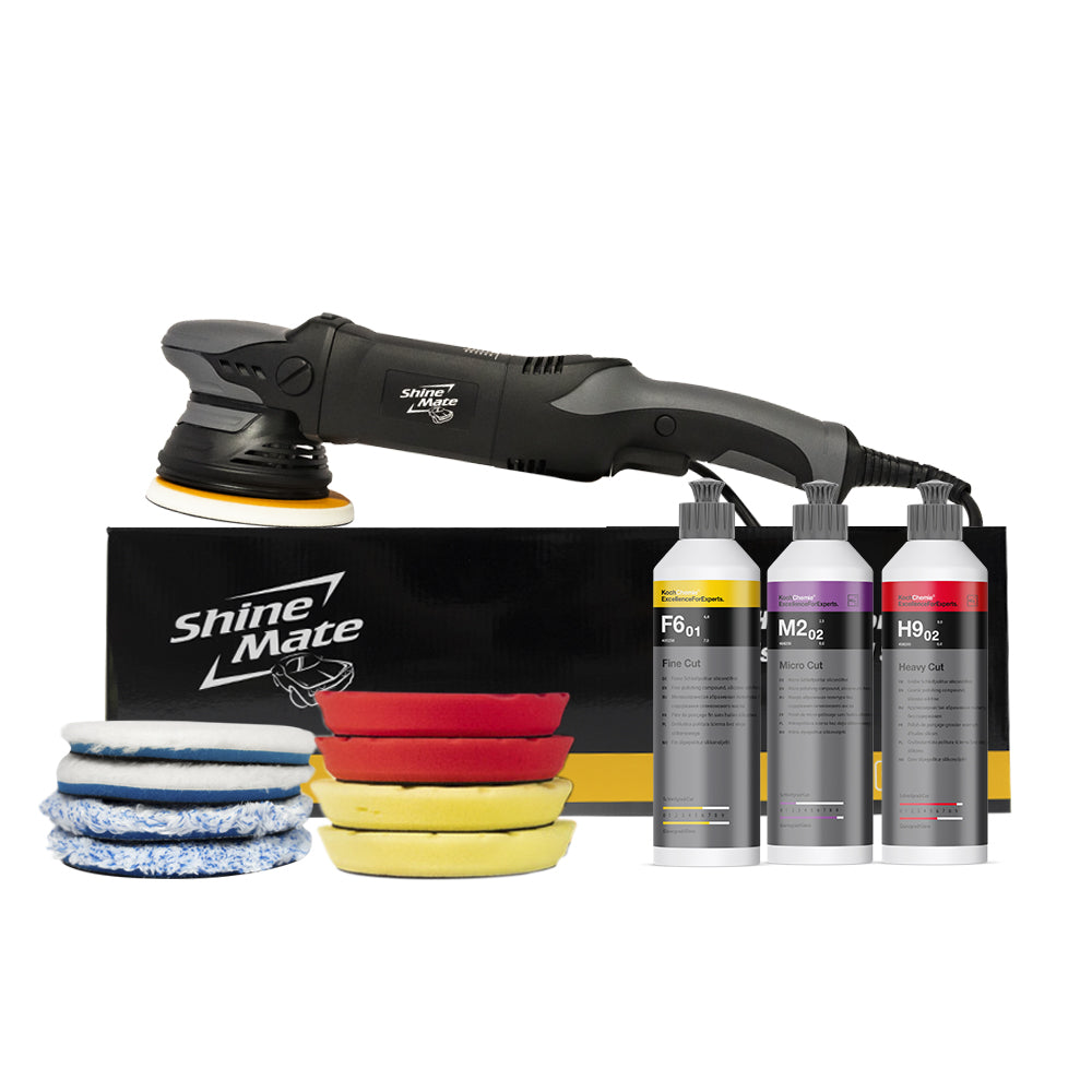 ShineMate EX620 PRO 5 inch 15mm dual action polisher kit