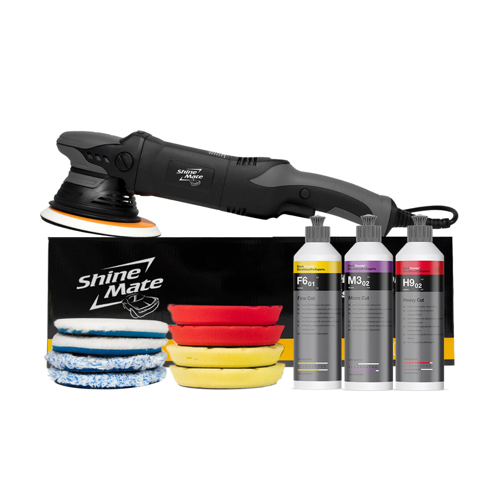 ShineMate EX620 PRO 6 inch 21mm dual action car polisher kit
