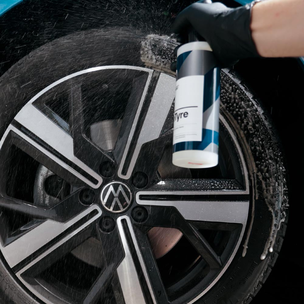 CARPRO ReTyre tyre cleaner on a tyre