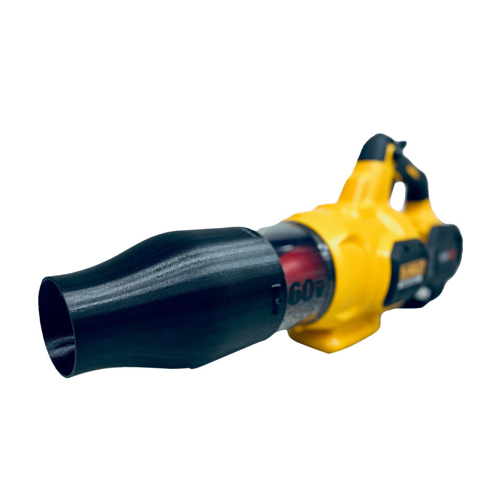 Yellow Dewalt 60V Blower with Stubby Nozzle Attachment