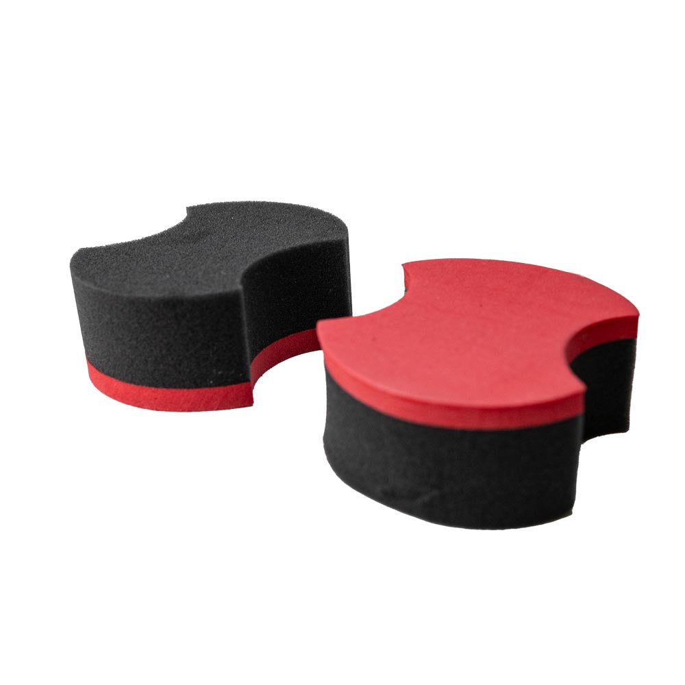 Economax Wax Applicator 2 pack, foam applicators with finger grooves