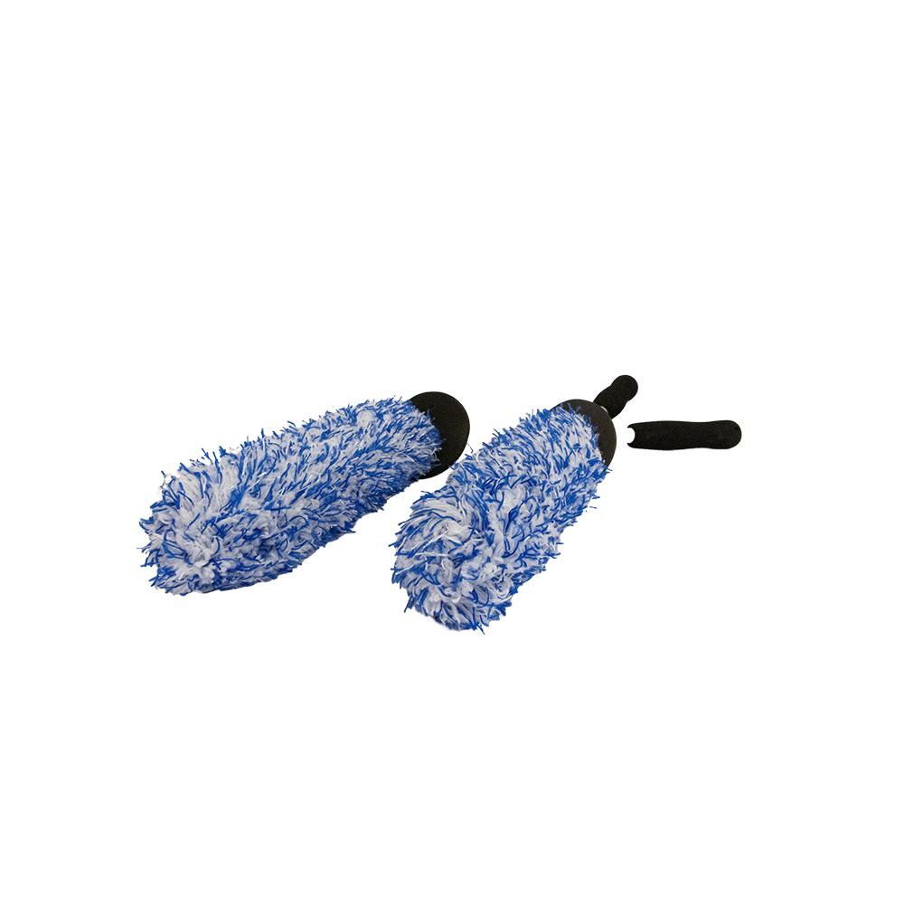 Economax Microfiber Wheel Brush, straight and angled brushes